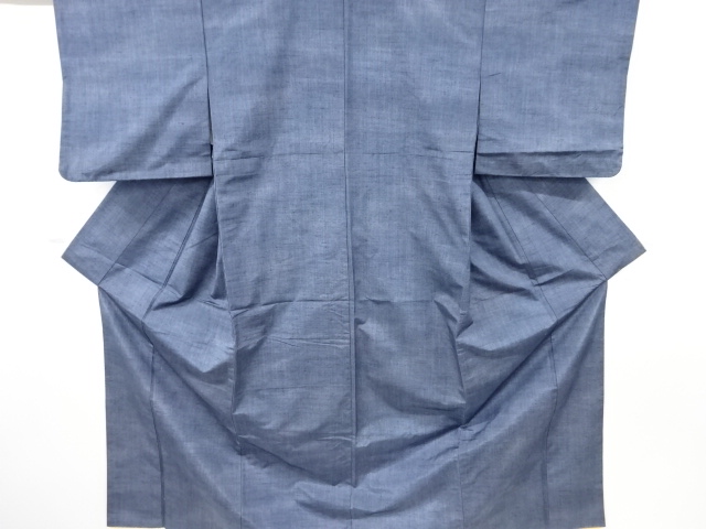 雨縞織出し手織り紬着物